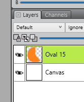 Corel Layers window with visible layers